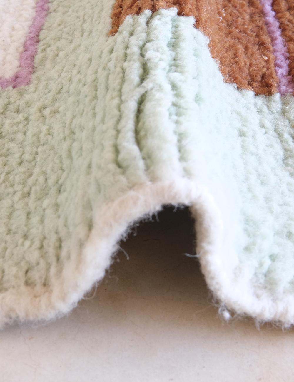 Moroccan Custom Sage Green Wool Rug