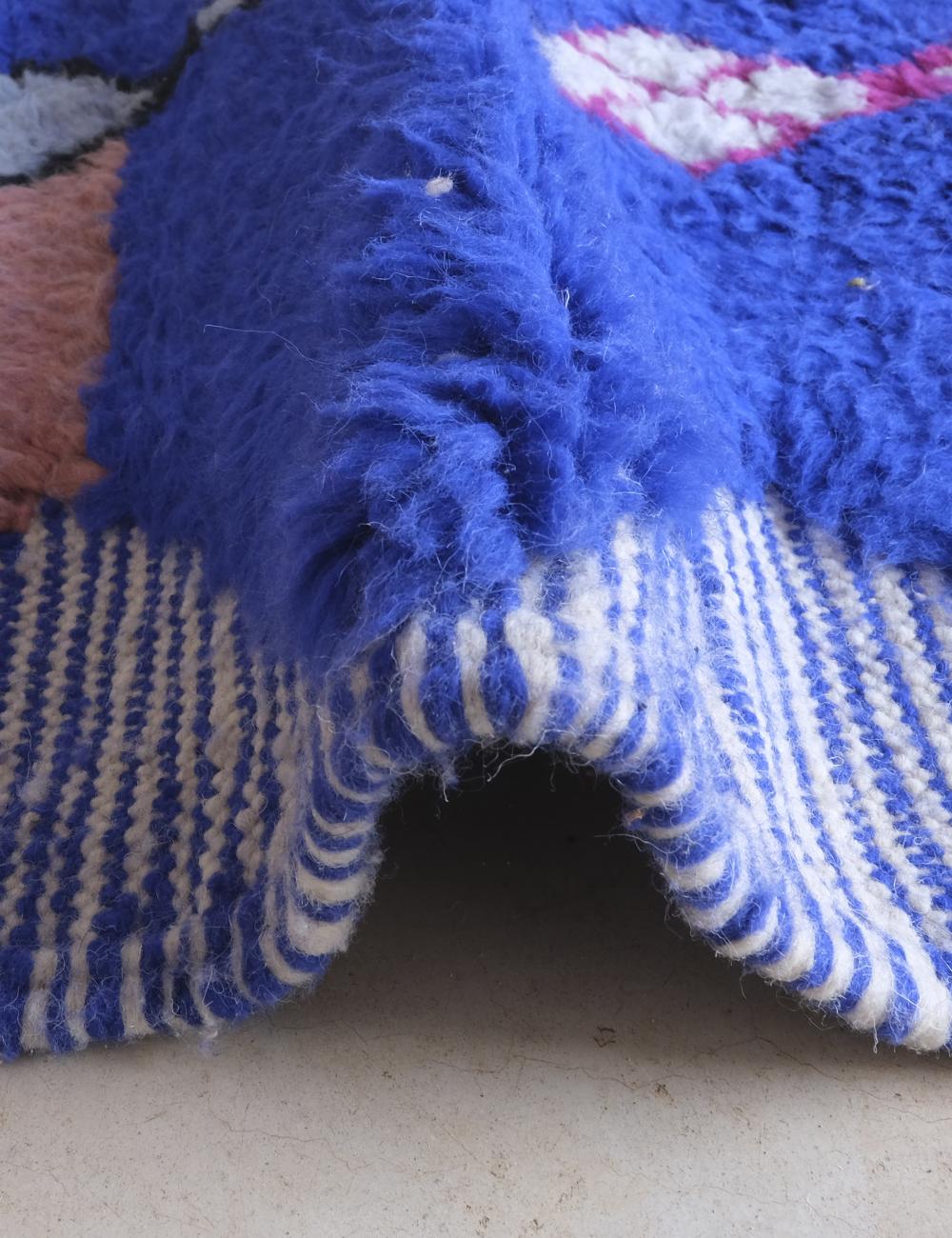 Custom Colorful Blue Moroccan Rug - Esmeralda 09