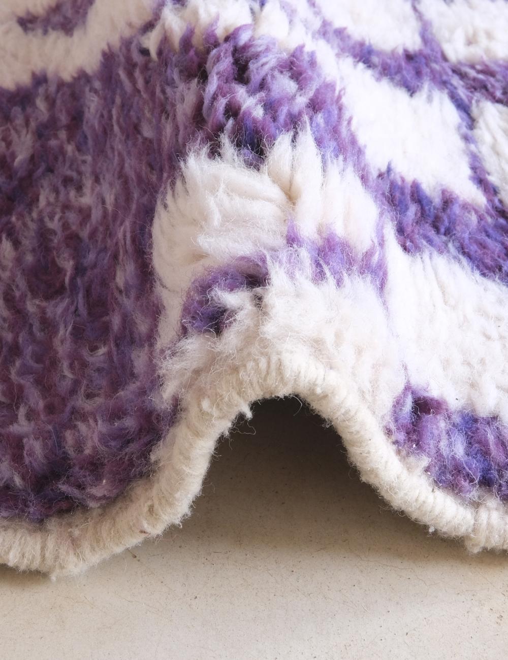 Purple Modern Moroccan Wool Rug 9.9 x 8.2 ft / 301 x 250 cm