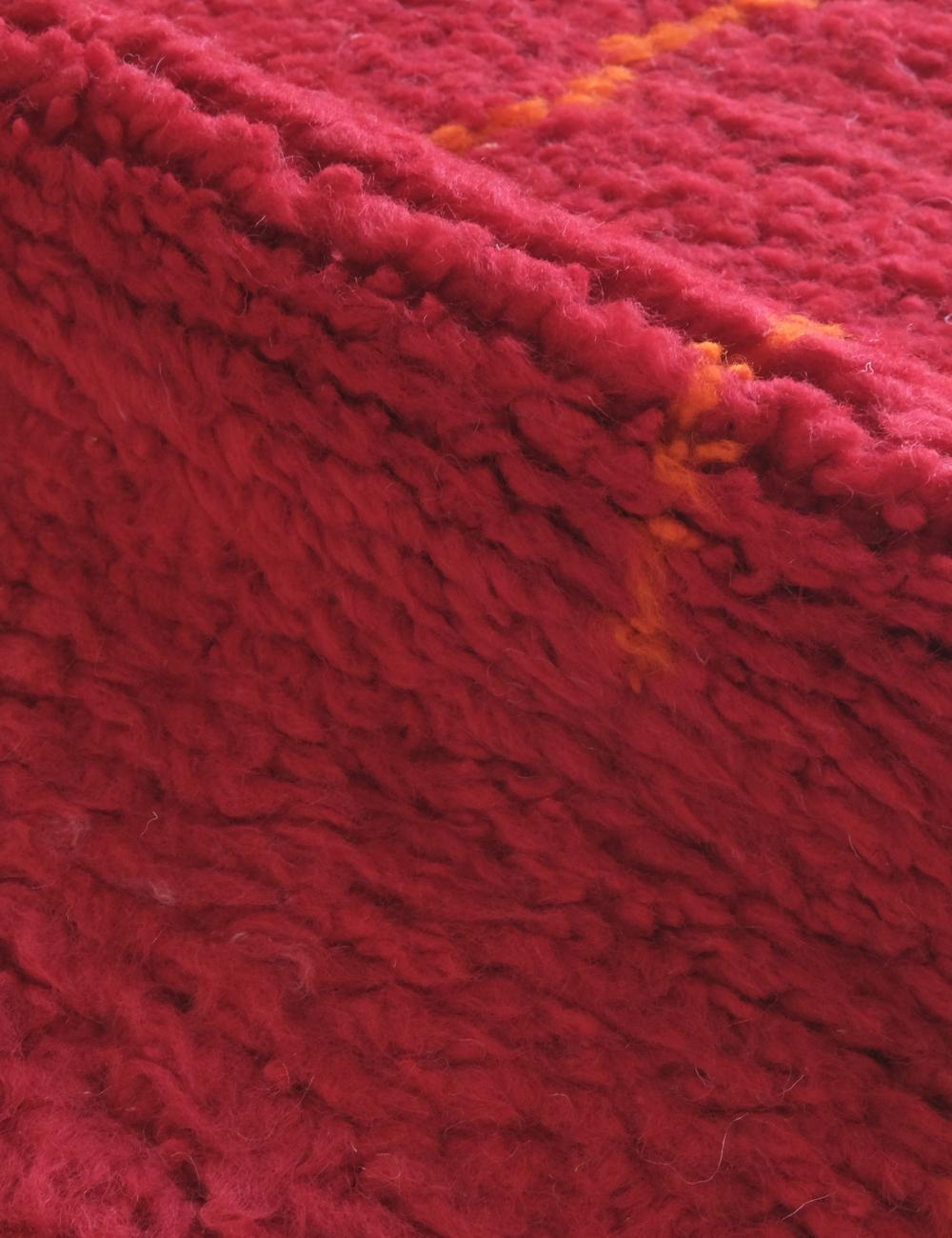 Red Moroccan Modern Wool Rug 9.8 x 8.3 ft / 298 x 254 cm