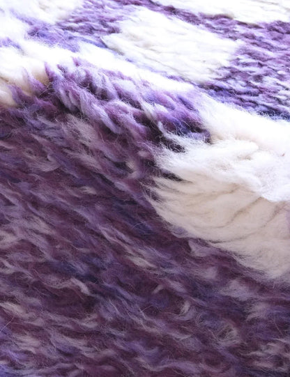 Purple Modern Moroccan Wool Rug 9.9 x 8.2 ft / 301 x 250 cm - Surcoma