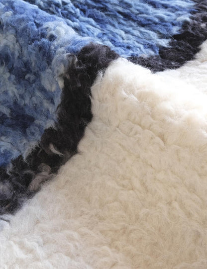 Custom Blue Black Moroccan Rug - Forma 78