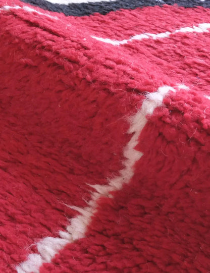 Red Moroccan Abstract Rug 9.7 x 8 ft / 295 x 245 cm - Surcoma