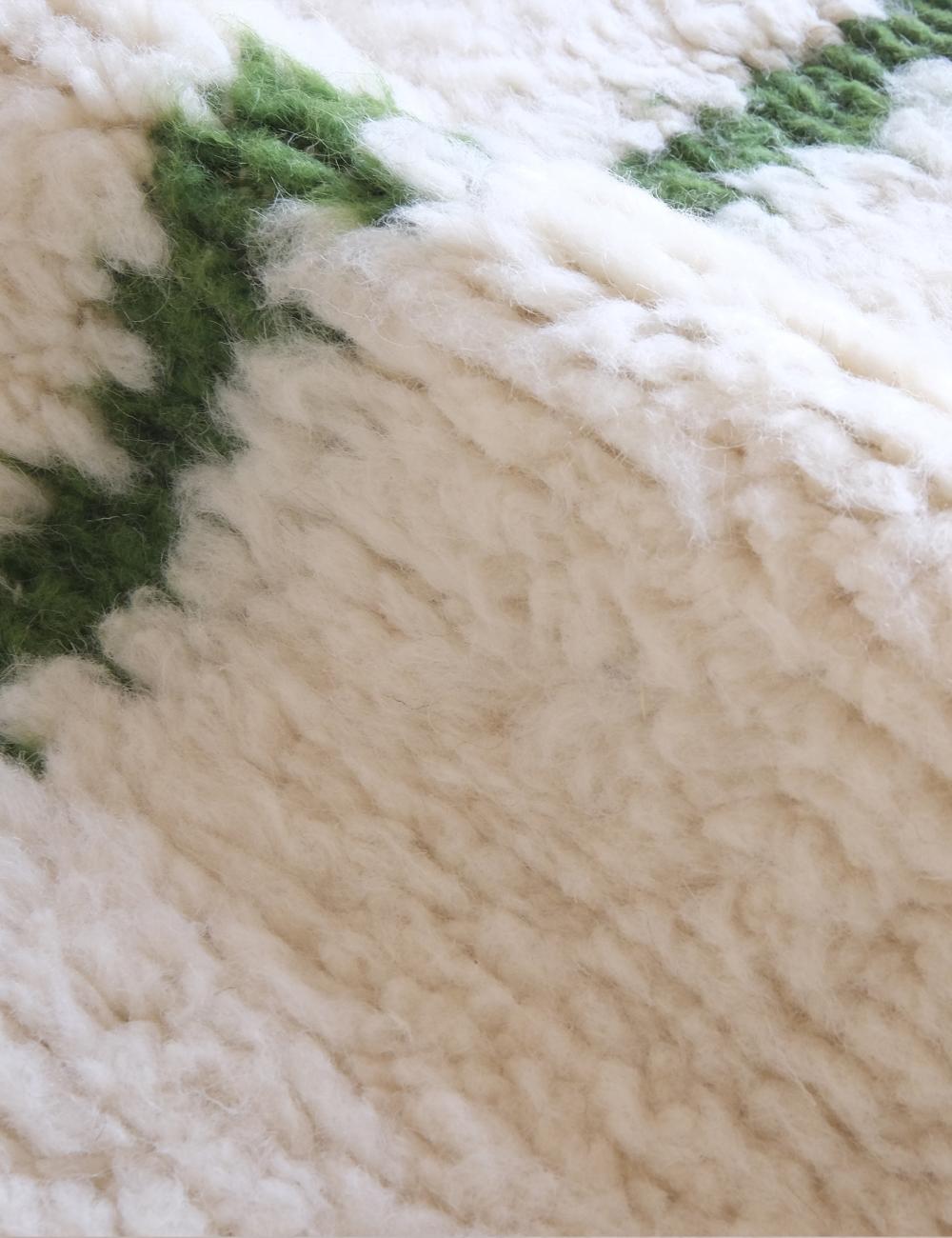 Moroccan Green Geometry Wool Rug - Forma 55