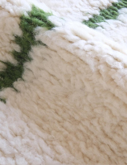 Moroccan Green Geometry Wool Rug - Forma 55