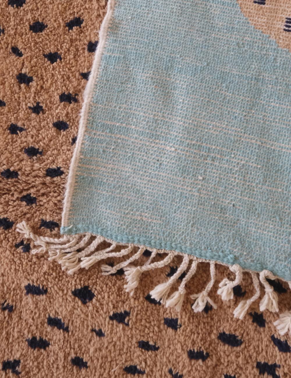 Customized Moroccan Teal Rug