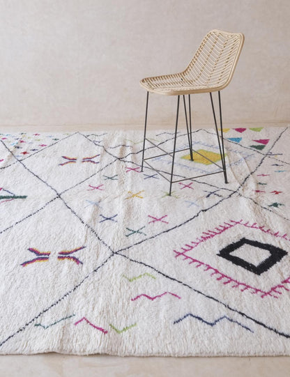 Custom Colorful Diamond Moroccan Rug - Esmeralda 11