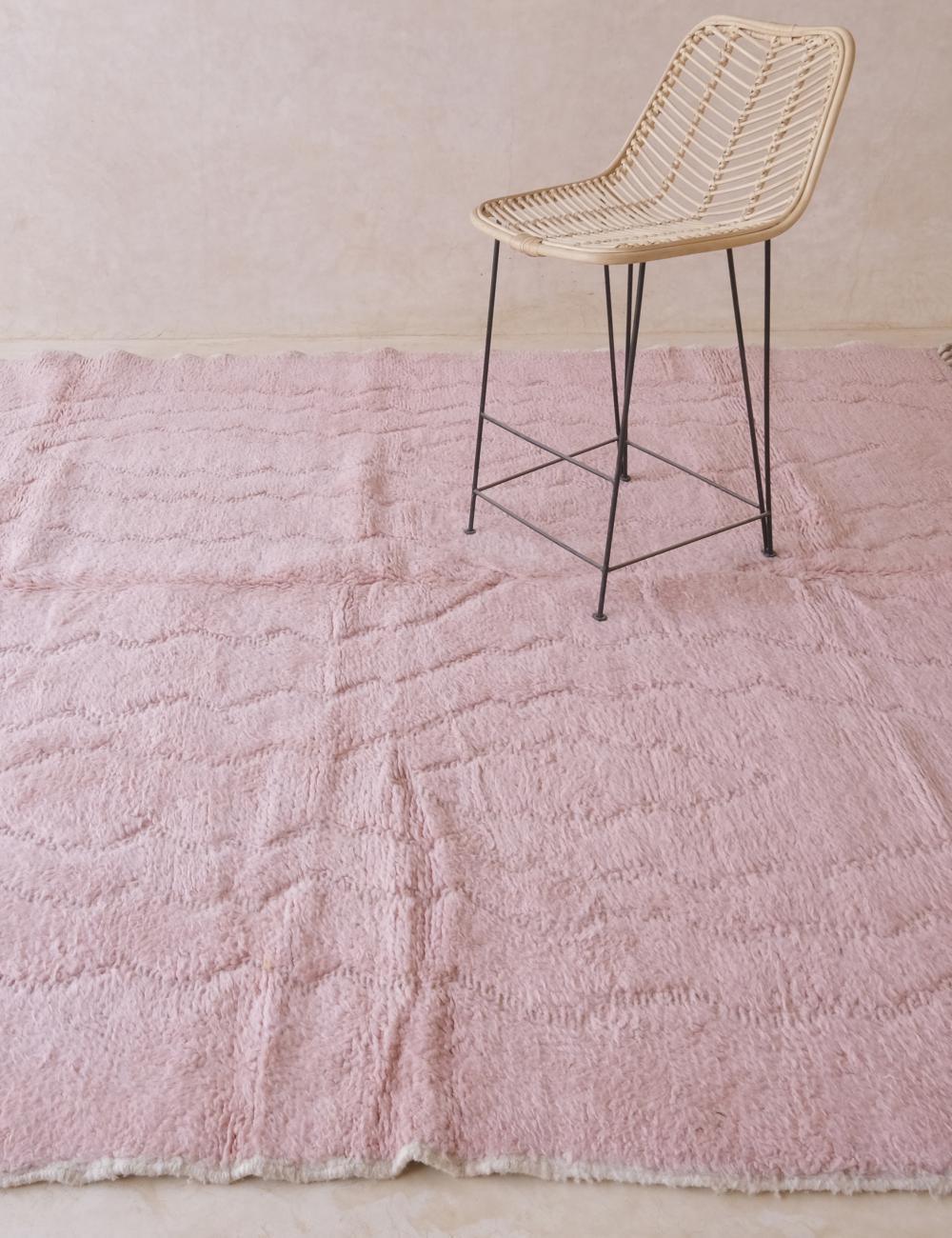 Pink Moroccan Modern Wool Rug 9.4 x 8.3 ft / 285 x 254 cm