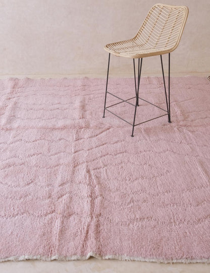 Pink Moroccan Modern Wool Rug 9.4 x 8.3 ft / 285 x 254 cm - Surcoma