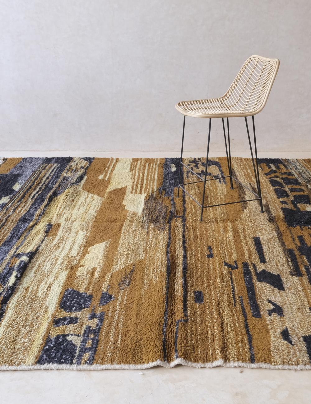 Moroccan Custom Contemporary Abstract Area Rug - Echoes of love 39