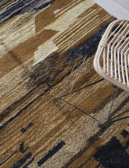 Moroccan Custom Contemporary Abstract Area Rug - Echoes of love 39