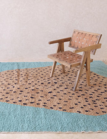 Customized Moroccan Teal Rug