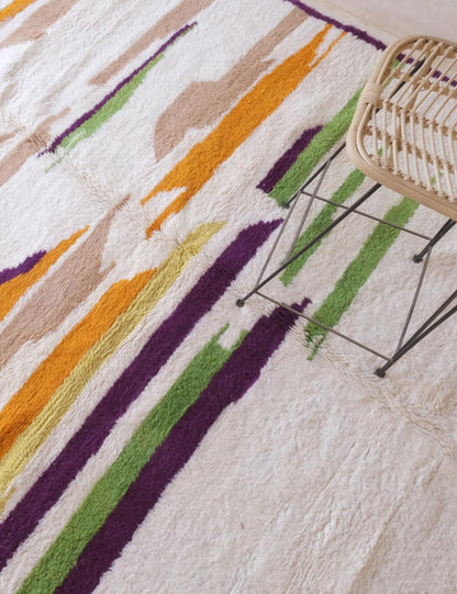 Moroccan Modern Wool Rug 10 x 8.3 ft / 306 x 254 cm - Surcoma
