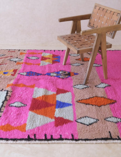 Moroccan Modern Wool Rug 7.7 x 6.2 ft / 235 x 191 cm - Surcoma