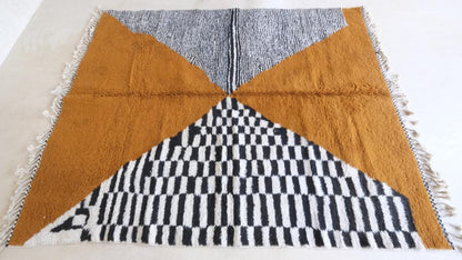 Moroccan Modern Wool Rug 8.8 x 6.9 ft / 268 x 212 cm - Surcoma