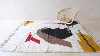 Moroccan Modern Wool Rug 8.9 x 6.2 ft / 271 x 191 cm - Surcoma