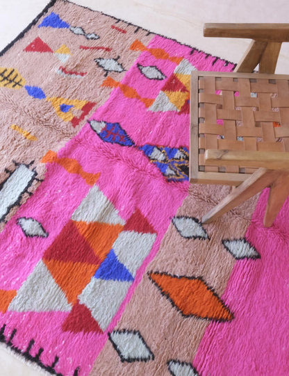 Moroccan Modern Wool Rug 7.7 x 6.2 ft / 235 x 191 cm - Surcoma