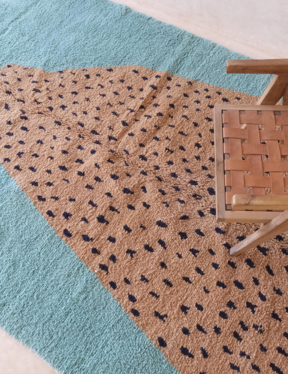 Customized Moroccan Teal Rug