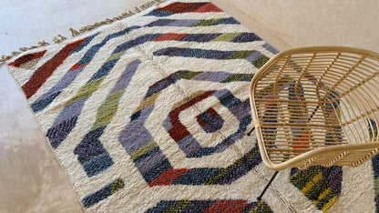 Moroccan Modern Wool Rug 9.6 x 6.4 ft / 294 x 197 cm - Surcoma