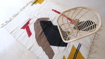 Moroccan Modern Wool Rug 8.9 x 6.2 ft / 271 x 191 cm - Surcoma