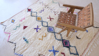 Moroccan Modern Wool Rug 9 x 8 ft / 275 x 245 cm - Surcoma