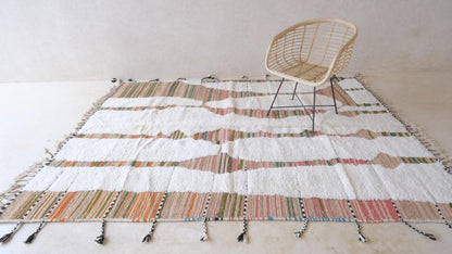 2020s Moroccan Modern Wool Rug 9.2 x 6.7 ft / 281 x 205 cm - Surcoma
