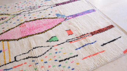 2020s Moroccan Neon Rug 9.8 x 6.6 ft / 298 x 202 cm - Surcoma