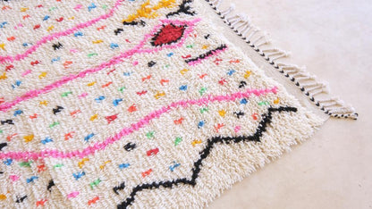 Moroccan Neon Rug 6.2 x 4.4 ft / 188 x 137 cm - Surcoma