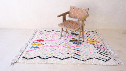 Moroccan Neon Rug 6.2 x 4.4 ft / 188 x 137 cm - Surcoma