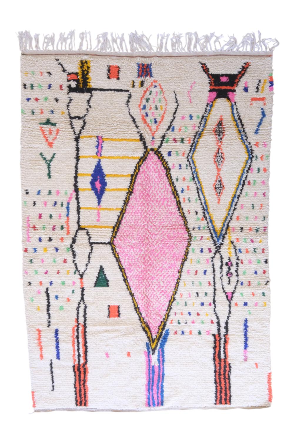 Moroccan Neon Wool Rug 10 x 6.5 ft / 304 x 198 cm