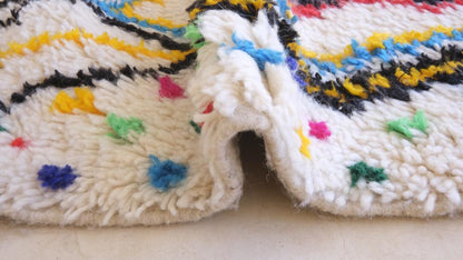 Moroccan Neon Wool Rug 6.2 x 3.9 ft / 190 x 120 cm - Surcoma
