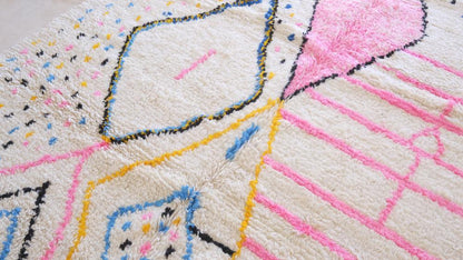 Moroccan Neon Wool Rug 10.1 x 7.7 ft / 307 x 235 cm - Surcoma