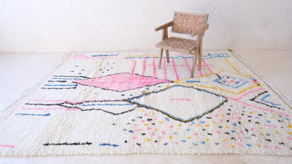 Moroccan Neon Wool Rug 10.1 x 7.7 ft / 307 x 235 cm - Surcoma