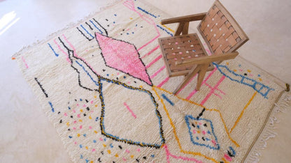 Moroccan Neon Wool Rug 10.1 x 7.7 ft / 307 x 235 cm - Surcoma