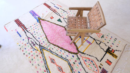 Moroccan Neon Wool Rug 10 x 6.5 ft / 304 x 198 cm - Surcoma
