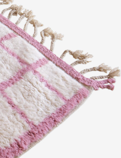 Moroccan Pink Modern Wool Rug 9.4 x 7.2 ft / 285 x 222 cm - Surcoma