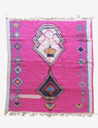 Magenta Custom Moroccan Rug - Echoes Of Love 47