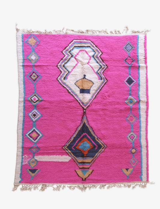Magenta Custom Moroccan Rug - Echoes Of Love 47