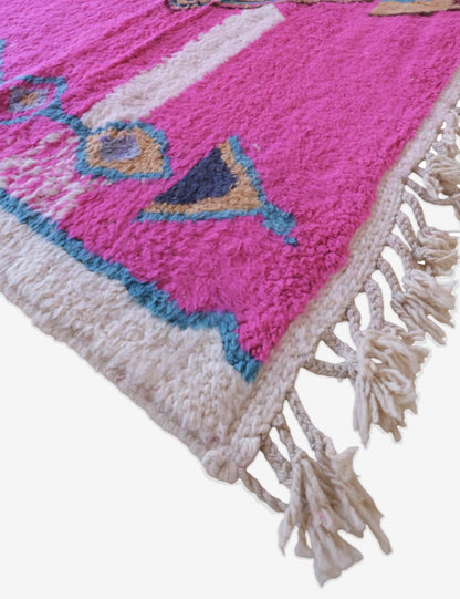 Magenta Custom Moroccan Rug - Echoes Of Love 47
