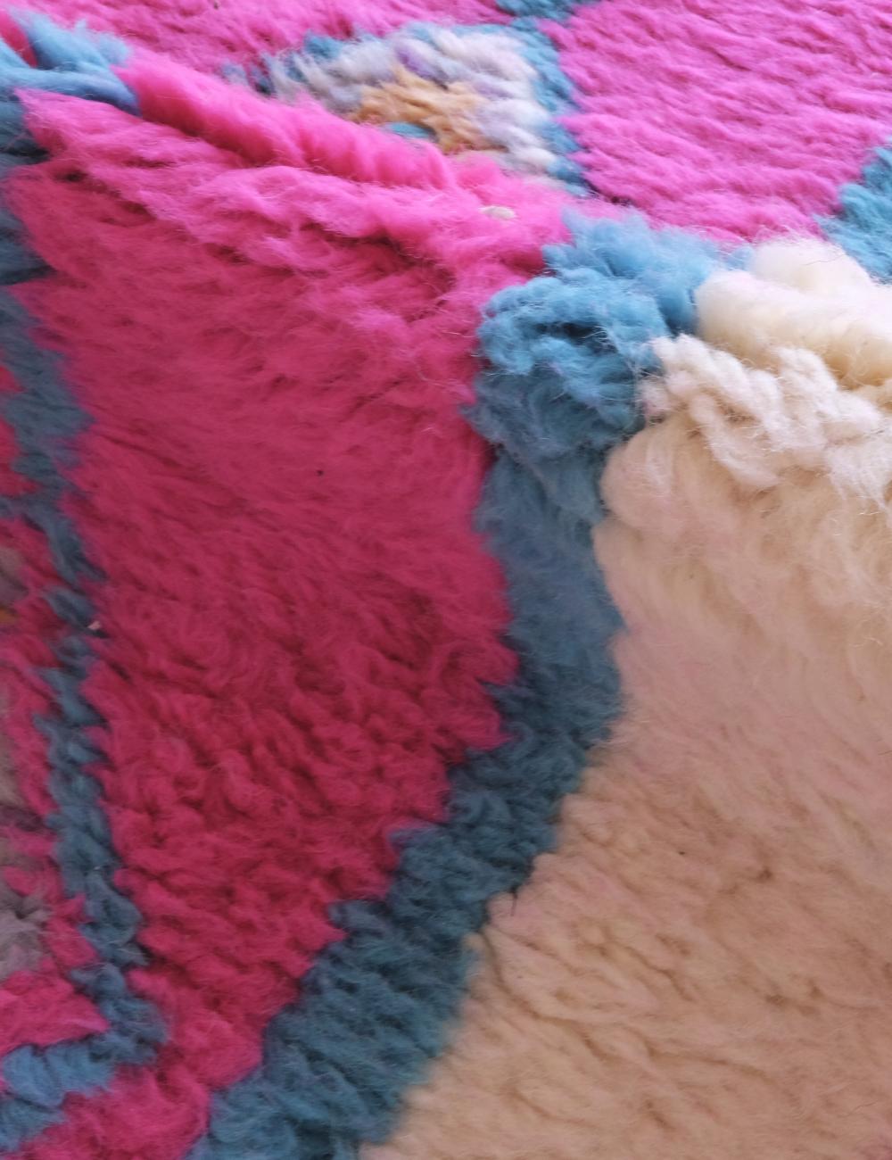 Magenta Custom Moroccan Rug - Echoes Of Love 47