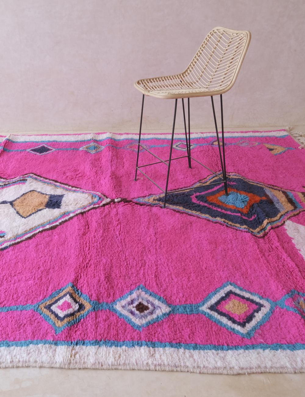 Magenta Custom Moroccan Rug - Echoes Of Love 47