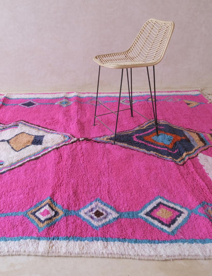 Magenta Custom Moroccan Rug - Echoes Of Love 47