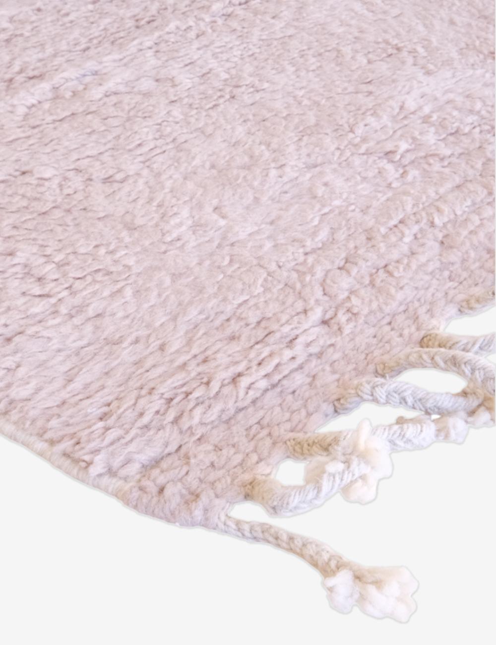 Moroccan Powder Pink Wool Rug 9 x 7.1 ft / 275 x 219 cm