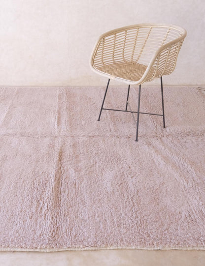Powder Pink Custom Moroccan Rug - Echoes Of Love 46