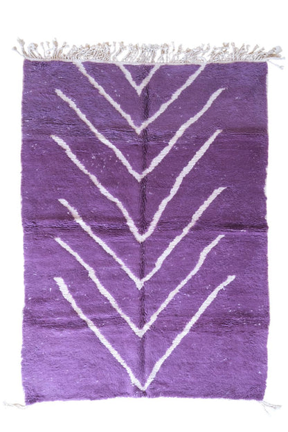 Moroccan Purple Wool Rug 9.2 x 6.4 ft / 280 x 197 cm - Surcoma
