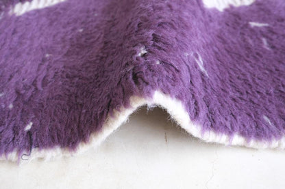 Moroccan Purple Wool Rug 9.2 x 6.4 ft / 280 x 197 cm - Surcoma