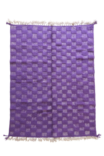 Moroccan Purple Modern Wool Rug 9.2 x 6.7 ft / 281 x 207 cm - Surcoma