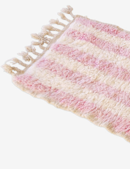 Moroccan Shaggy Pink Runner 7.6 x 2 ft / 232 x 62 cm - Surcoma