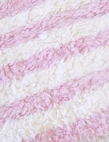 Moroccan Shaggy Pink Runner 7.6 x 2 ft / 232 x 62 cm - Surcoma