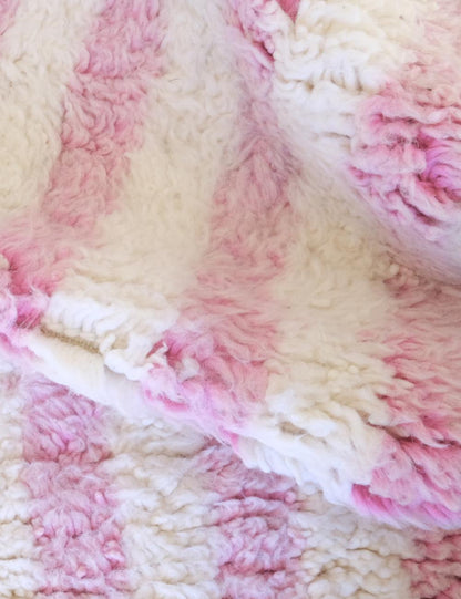 Moroccan Shaggy Pink Runner 7.6 x 2 ft / 232 x 62 cm - Surcoma